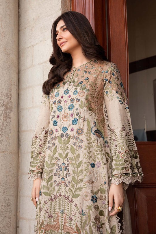 Lawn Embroidered Shirt with Digital printert jacquard dupatta V669
