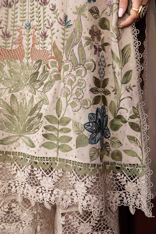 Lawn Embroidered Shirt with Digital printert jacquard dupatta V669