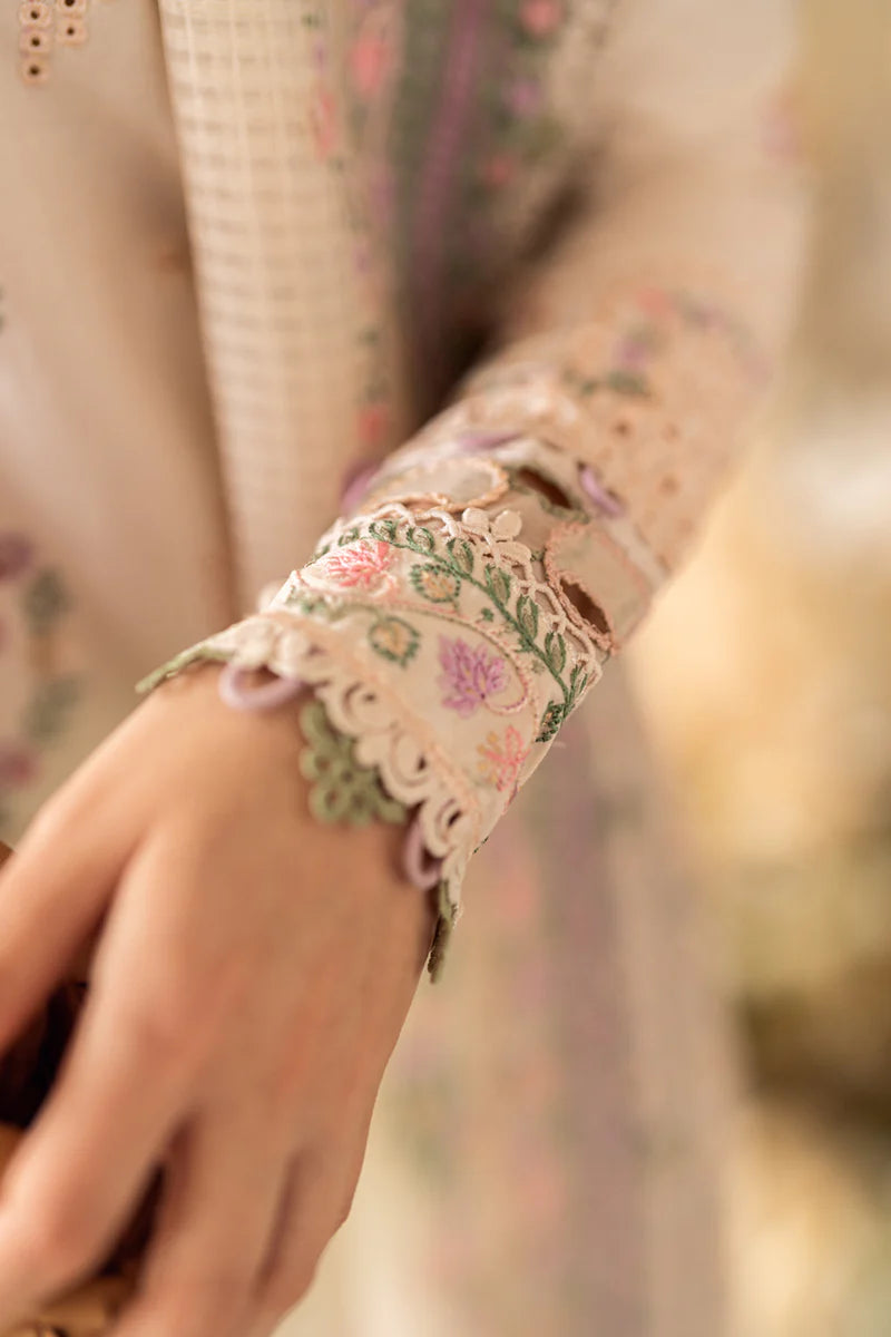 QALAMKAR - 3PC LAWN EMBROIDERED SHIRT WITH COTTON NET EMBROIDERED DUPATTA AND TROUSER V10013