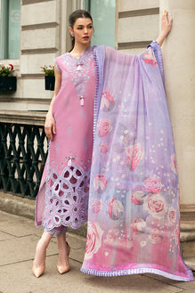 3 Pcs Embroidered Lawn Shirt with Printed Dupatta Mq2570