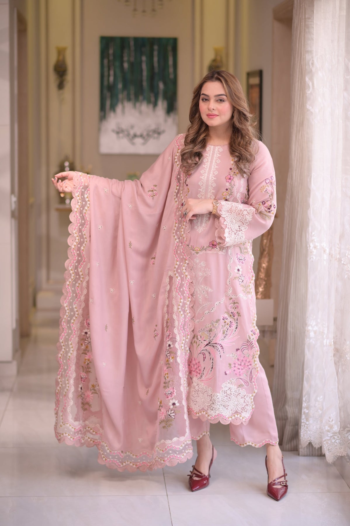 Lawn Unstitched Embroidered Collection with Chafoon Dupata 701