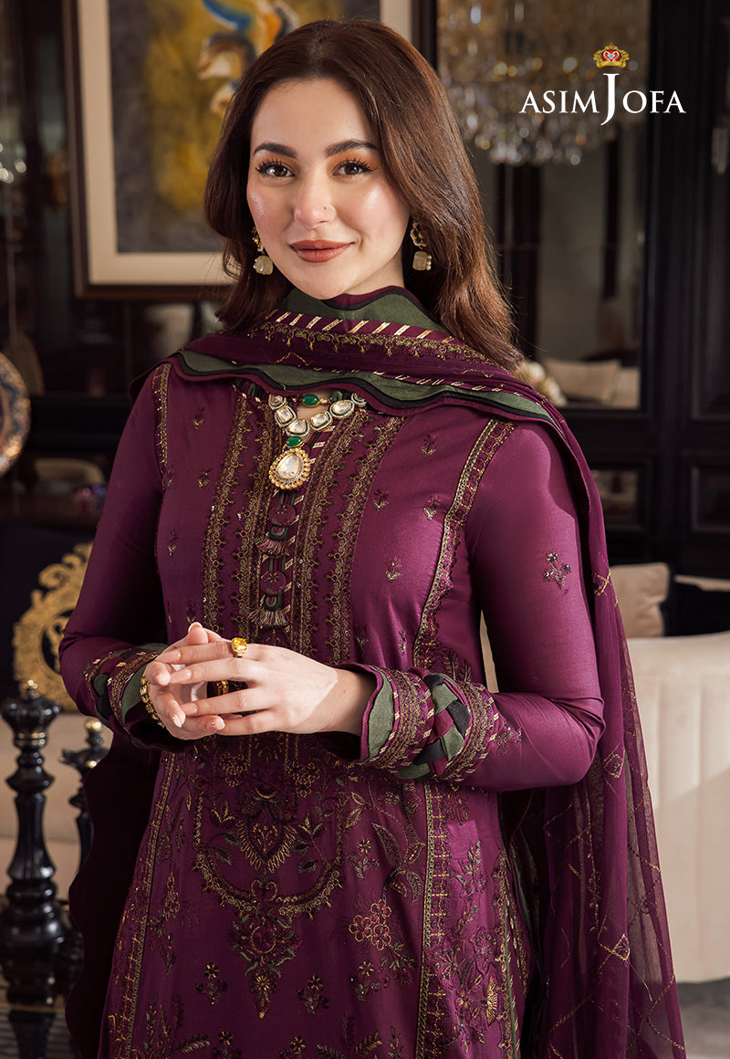 Dhanak 3PC Embroidered With Dhanak Embroidered Dupatta V668